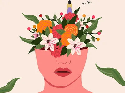 woman seeking the Peace design illustration illustrtrator logo vector