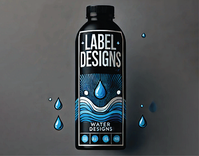 LABEL DESIGN's – Modern Water Bottle Branding adobe illustrator adobe photoshop brand identity graphic design label designs modern aesthetics product design