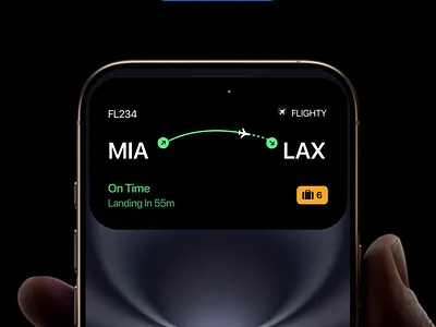 Dynamic Island for Flighty: Enhancing Flight Status UI 3d animation apple branding dynamic island graphic design ios ios design iphone logo mac motion graphics ui