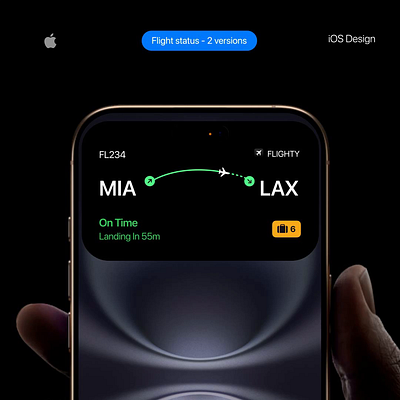 Dynamic Island for Flighty: Enhancing Flight Status UI 3d animation apple branding dynamic island graphic design ios ios design iphone logo mac motion graphics ui