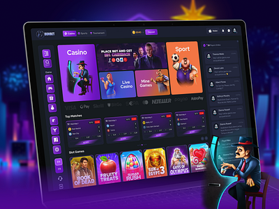 Casino Website (Home Page) casino dashboard casino gaming casino home page casino interface casino ui casino website gambling website game page website design