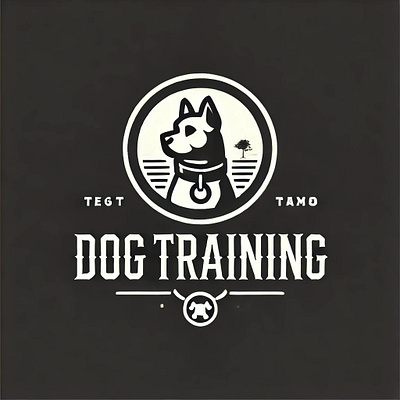 Logo for dog training company animation branding logo