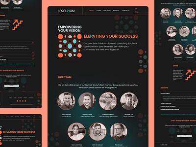 Solvium Consulting Website Dark Mode adobe consulting figma graphic design illustrator photoshop solution ui ux webdesign