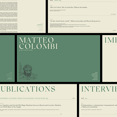 Matteo Colombi - Web/UI Design beige brand branding green minimal typography ui ui design ux web web design website