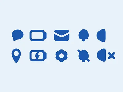 Icons! app art blue branding colors dark design graphic design icons illustration light logo set shapes ui warm website