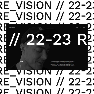 RE_VISION - Type Explorations brand brand identity branding folio graphic design identity layout logo minimal monochrome portfolio typography ui ui design ux web web design