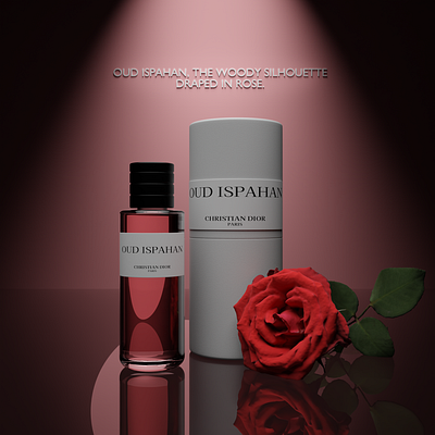 Christian Dior OUD ISPAHAN Perfume 3d 3d modeling blender perfume product design product modeling product visualization