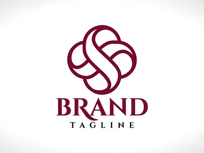 Boutique Letter S Logo Design Crafting Floral Icon feminine