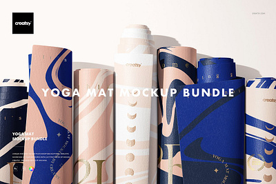 Yoga Mat Mockup Bundle cereal creator custom customizable design designed generator mock ups pattern personalized printed smart object sport template templates yoga mat mockup bundle