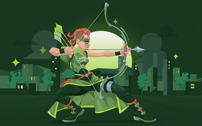 Robin / Character Design 🦸‍♀️ brand hero brand mascot brand story character design green energy hero heroine illustration mascotte robin hood sustainable