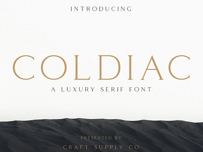 Coldiac - Luxury Serif Font advertising blogger business classy coldiac luxury serif font commercial exclusive expensive fancy fashion magazine merchandise namecard retail rich