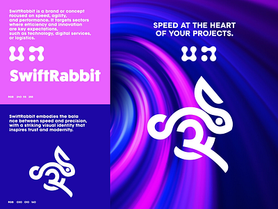 LOGO - SWIFTRABBIT animal branding design graphic design icon identity illustration logo marks rabbit speed swift symbol ui