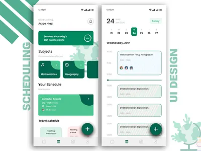 Scheduling UI Design alert app brand dailyui design figma illustartion latest logo schedule scheduling screen task trending ui ux