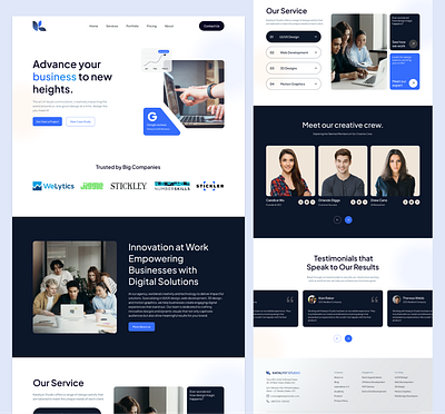 Digital Agency Website Landing Page 2024 uiux design digital agency digital agency landing page digital agency ui digital agency website it website landing page landing page ui