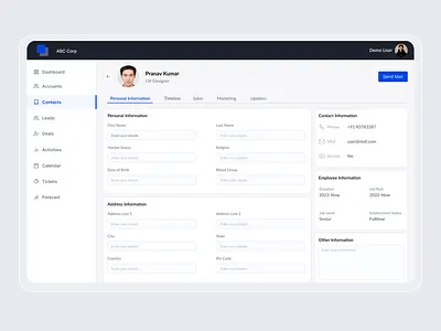 SaaS Contact Management contact dashboard dashboard ui investment dashboard saas dashboard uidesign web deisgn