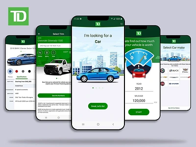 TD Wheels - Vehicle Search & Financing animation branding graphic design motion graphics ui