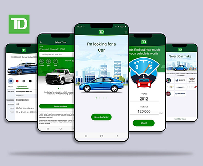 TD Wheels - Vehicle Search & Financing animation branding graphic design motion graphics ui