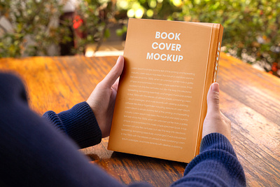 Book Cover Back Side Mockup backside book branding cover design graphic design logo mockup orange