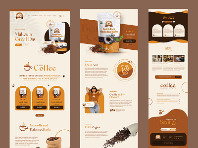 Low Acid Coffee Landing Page Design branding coffee coffee website creative design creative website design graphic design landing page landing page design layout mockup modern website template trending trending design ui ux web design website website design