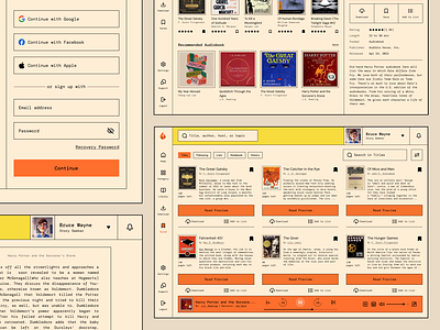 Litverse | Tablet App Design 🔥 app audio book design ebook home ios ipad mobile neubrutalsm online player retro screen service suarasa tablet ui unique website
