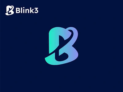 Blink3 Logo Design b b abstract logo blink3 brand identity branding graphic design internet internet service link link3 logo logo design web