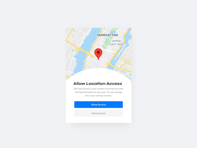 Location Access Request Modal dailyui ui uidesign uxui