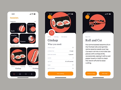 Daily UI 040 Recipe app app design asian food daily ui dailyui design digital design food app illustration product design recipe ui ui design uiux ux ux design uxui