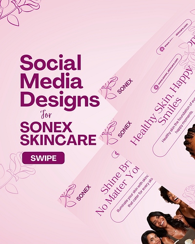 Social media designs for sonex skincare graphic design social media designs