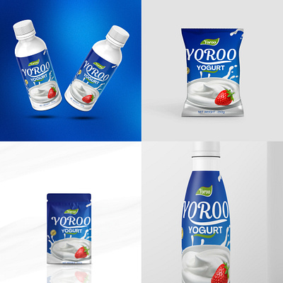 Yoroo yorgurt packaging designs graphic design product labels design product packaging product packaging designs