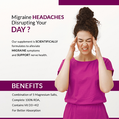 Migraine Social Media Post banner branding design graphic design social media post