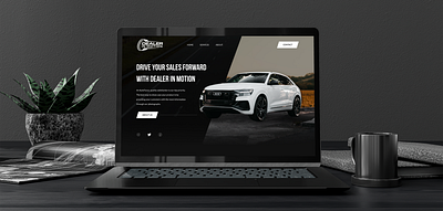 Dealer In Motion Website black theme black website design car car landing page car website design landing page landing. page mockup ui uiux design web design website wordpress