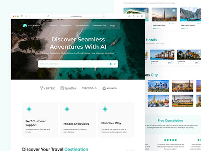 Smart AI Trip Planner Landing Page Design app design app designer app ui ux booking app corporate travel management mobile app development software ui ux travel app travel booking app travel planner trip app trip app ui ux trip planner ai trip planner app trip planner with budget uiux