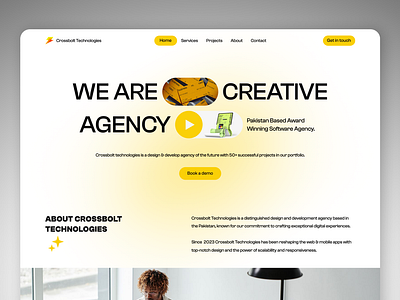 Creative Agency UI branding creative agency design figma graphic design landing page portfolio ui ux