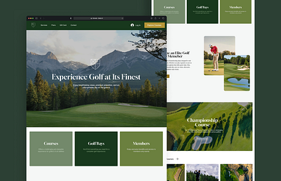 Luxury Golf Resort Wix Website Template design golf course golf course website template golf design golf resort website golf studio website golfing golfing design green aestetic online bookings wix website website template websites for golf course wix studio template wix studio website wix website golfing wix website template wix websites