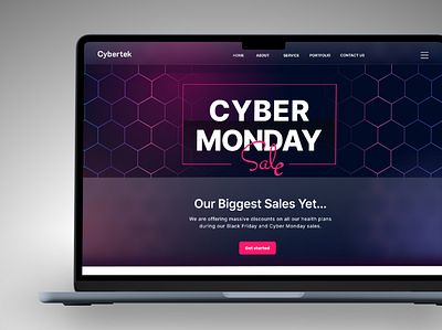 CyberTek design ecommerce figma landing page ui ux