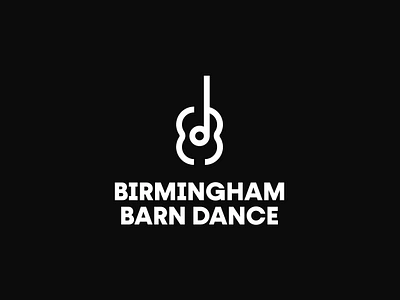 Birmingham Barn Dance Logo branding clever design dual meaning guitar logo logo music logo