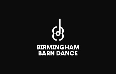 Birmingham Barn Dance Logo branding clever design dual meaning guitar logo logo music logo