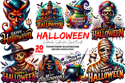 Halloween Season Spooky Sublimation Clipart PNG Bundle bundle clipart clipart bundle craft halloween halloween bundle png spooky zombie sublimation sublimation design