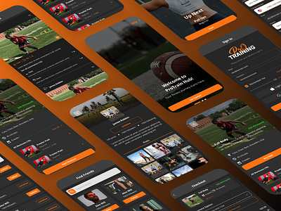 Mobile Fitness Application - ProTraining admin panel branding case study dark mode design figma fitness fitness application graphic design logo minimalist mobile modern prototype typography ui ux web application website wireframing