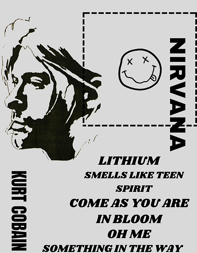 KURT COBAIN design graphic design illustration logo print