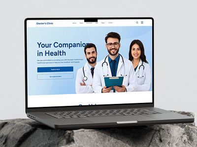 Landing Page Design for Doctor's Clinic branding creative interface design dribbbleshots. dribble portfolio graphic design illustration logo ui