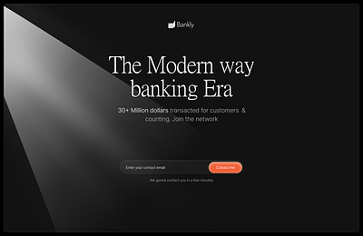 Banking landing page optin ui ux design web web design