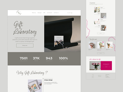 GiftLab Website design for a flower shop delivery design graphic design mobiledesign ui ux