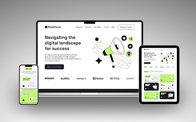 Postivus UI Concept 1.0 branding design design concept figma illustration landing page mobile ui portfolio prototyping responsive design ui ux web design wireframing