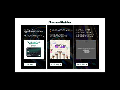 🗞️ News and Updates Section Design for Nomad Landing Page. landing page ui website