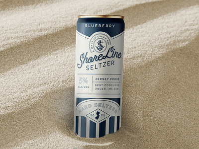 Shoreline Seltzer alcohol logo designer