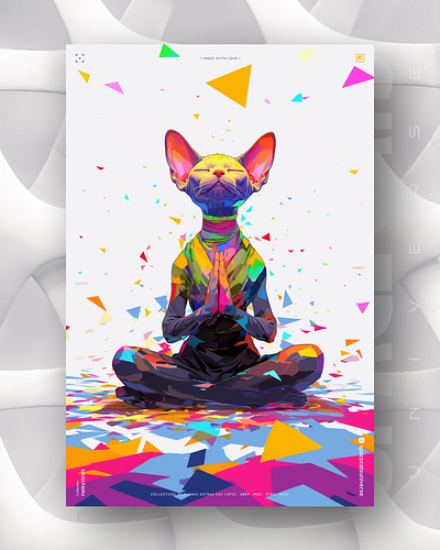 N I R V🔺N🔺 ai branding cat daliy design illustration poster print