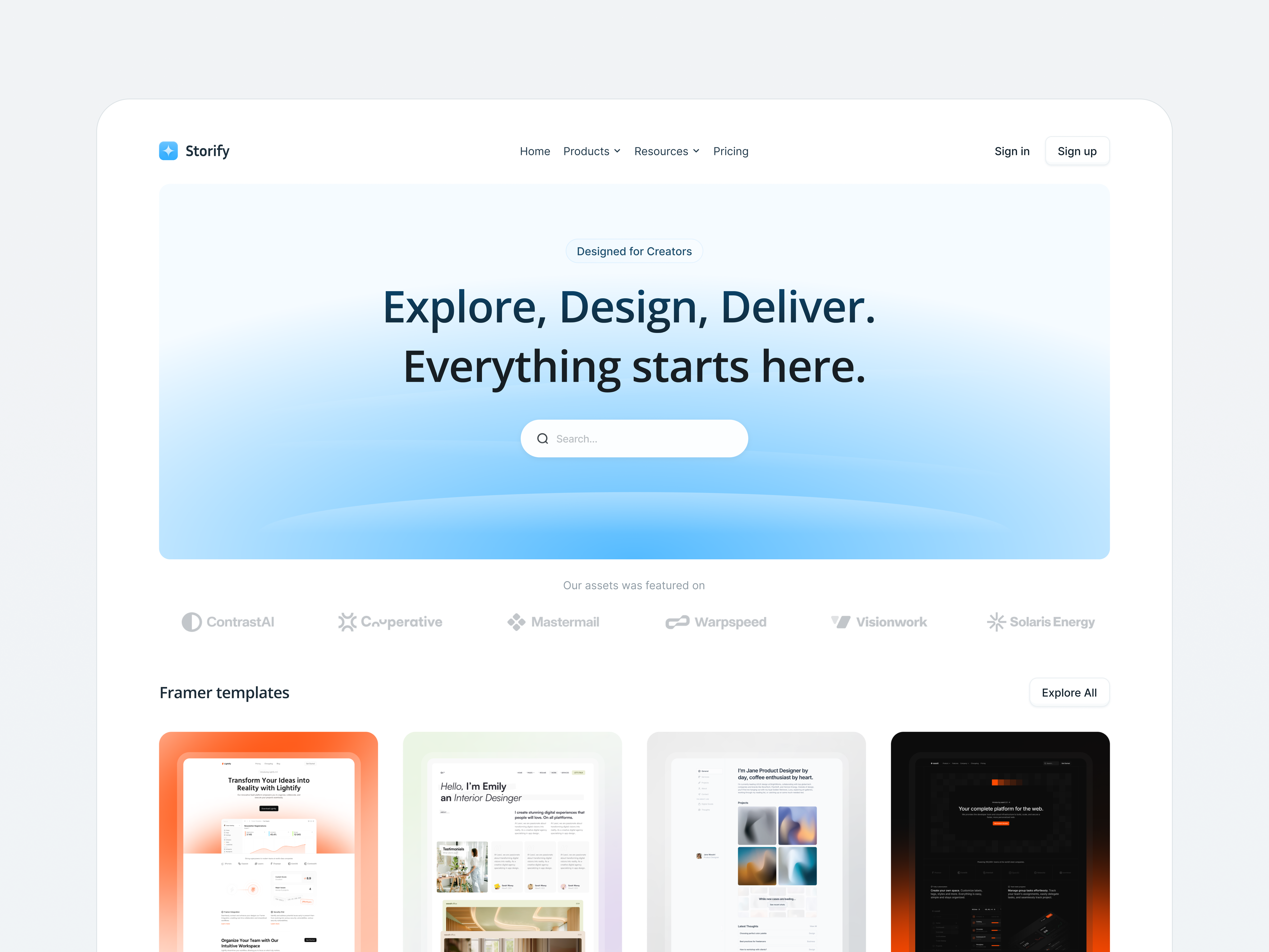 Example of Framer Website Design & Development