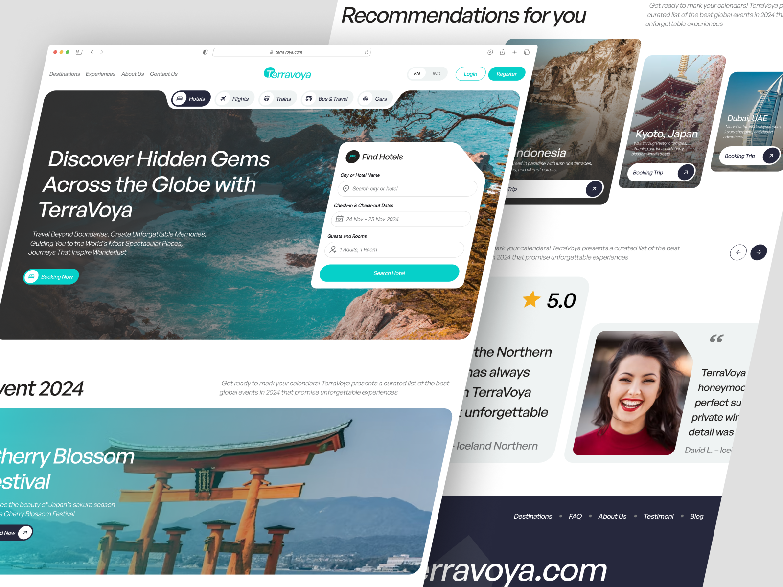 Example of Landing Page Design | 1 Home (3 Add On)