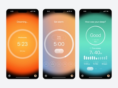 Sleep app app app design design grafician minimal minimalist simple sleep ui uidesign ux